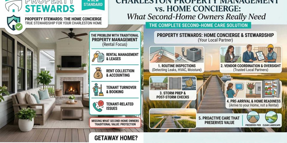 Charleston Property Management vs. Home Concierge: What Second-Home Owners Really Need