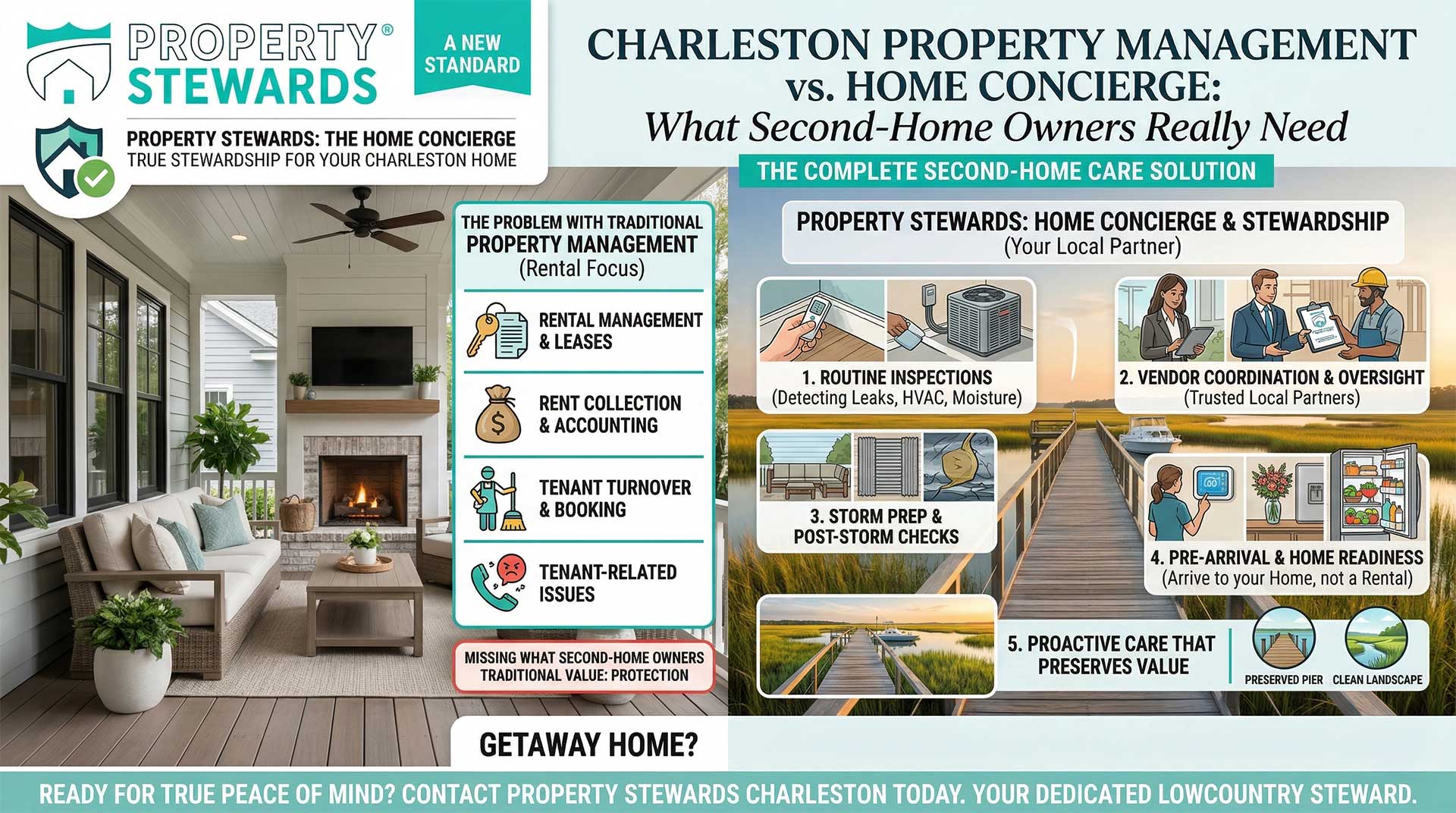 Charleston Property Management vs. Home Concierge: What Second-Home Owners Really Need