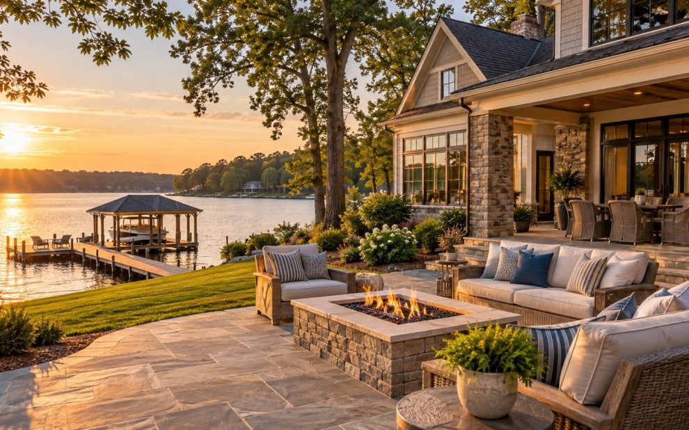 Lake Oconee waterfront home and outdoor living areas prepared for a clean and guest-ready lake weekend.